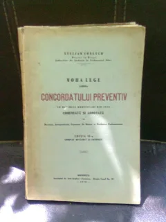 NOUA LEGE ASUPRA CONCORDATULUI PREVENTIV - STELIAN IONESCU