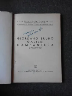 GIORDANO BRUNO. GALILEI. CAMPANELLA