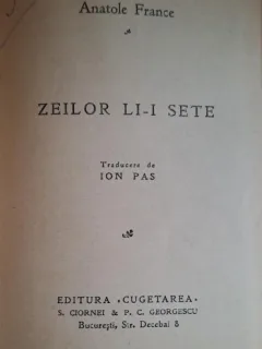 ZEILOR LI-I SETE - ANATOLE FRANCE