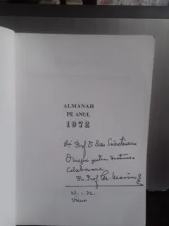 ALMANAHUL PAROHIEI ORTODOXE ROMANE DIN VIENA/1972