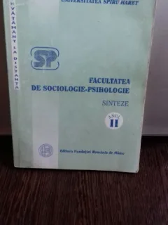 SINTEZE. FACULTATEA DE SOCIOLOGIE PSIHOLOGIE ANUL II INVATAMANT LA DISTANTA - MIHAELA MINULESCU