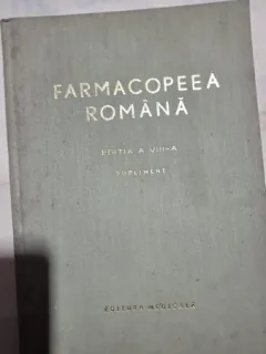 FARMACOPEEA ROMANA. EDITIA A VIII-A. SUPLIMENT 1968