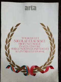 REVISTA ARTA PLASTICA NR.1/1988 - TOVARASULUI NICOLAE CEAUSESCU PROFUND OMAGIU .INALTA CINSTIRE SI RECUNOSTINTA PARTIDULUI SI A INTREGULUI POPOR
