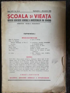 REVISTA SCOALA SI VIEATA - NR. 1-4 SEPTEMBRIE -DECEMBRIE 1943