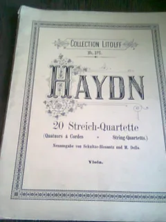 HAYDN 20 STREICH QUARTETTE. VIOLA  (PARTITURI)