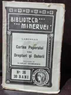 CARTEA POPORULUI SAU DREPTURI SI DATORII - LAMENNAIS