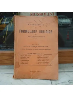 Repertoriu de formulare juridice , Lascar Davidoglu , 1942