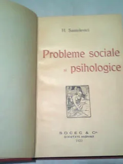 PROBLEME SOCIALE SI PSIHOLOGICE - H. SANIELEVICI