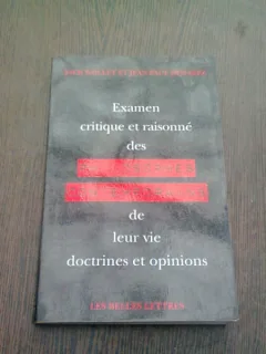 EXAMEN CRITIQUE DES PHILOSOPHES CONTEMPORAINS DE LEUR VIE DOCTRINES ET OPINIONS - JACK BAILLET (CARTE IN LIMBA FRANCEZA)