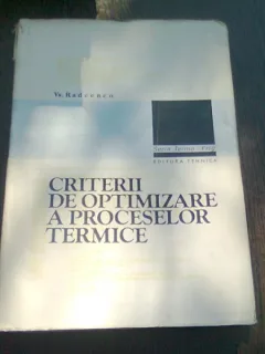 CRITERII DE OPTIMIZARE A PROCESELOR TERMICE - VS. RADCENCO