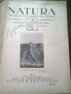 REVISTA NATURA NR.5/1926