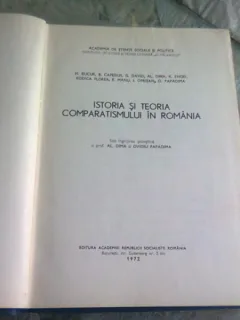 ISTORIA SI TEORIA COMPARATISMULUI IN ROMANIA - M. BUCUR