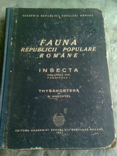 FAUNA REPUBLICII POPULARE ROMANE , INSECTA , VOL.VIII, FASCICULA 1 - W. KNECHTEL