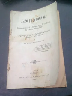 IEZUITII SI ROMANII - CONFERINTA TINUTA LA SOCIETATEA FEMEILOR ROMANE, DE LA ATENEU, DE PR.ECONOM G.I. GIBESCU
