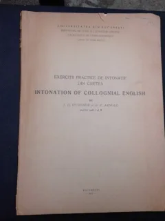 EXERCITII PRACTICE DE INTONATIE DIN CARTEA INTONATION OF COLLOGNIAL ENGLISH - J.D. O'CONNOR