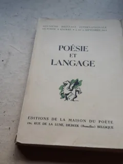 POESIE ET LANGAGE  (CARTE IN LIMBA FRANCEZA)
