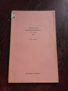 TALKS BY KRISHNAMURTYI IN INDIA 1963  (CARTE IN LIMBA ENGLEZA)