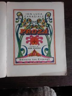 PROZA - ION LUCA CARAGIALE, ILUSTRATII DE IACOB DESIDERIU