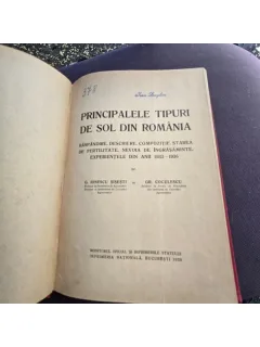 G. Ionescu Sisesti Principalele tipuri de sol din Romania