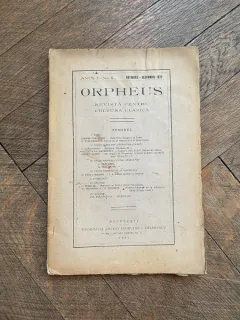 Orpheus. Revista pentru cultura clasica Anul I Nr. 6 Noiembrie - Decembrie 1925