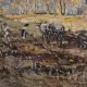 Tablou Kusovski - Taiatul lemnelor (pictura)