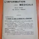 L Information Medicale 12 Annee Nr. 8 / 1930
