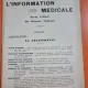 L Information Medicale 13 Annee Nr. 1 Janvier 1931