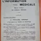 L Information Medicale 12 Annee Nr. 11 Novembre 1930