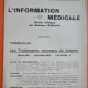 L Information Medicale 15 Annee Nr/ 10 Octobre 1933