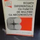 ECUATII DIFERENTIALE CU FUNCTII DE MULTIME CA NECUNOSCUTE - ADOLF HAIMOVICI