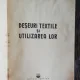 DESEURI TEXTILE SI UTILIZAREA LOR