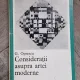 CONSIDERATII ASUPRA ARTEI MODERNE , G. OPRESCU