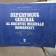 REPERTORIUL GENERAL AL CREATIEI MUZICALE ROMANESTI - MIHAI POPESCU  vol.1