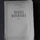 ANALIZA MATEMATICA - MIRON NICOLESCU  VOL.2