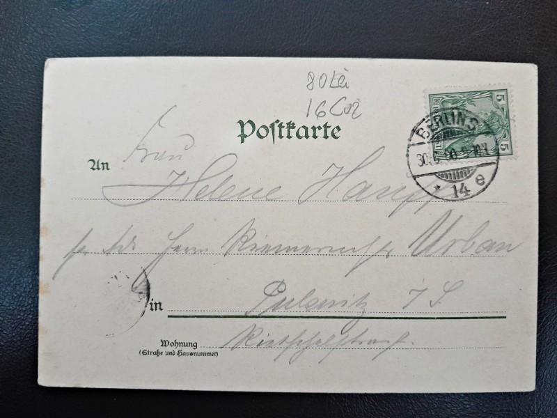 Carte postala Gruss aus Berlin, 1900