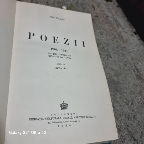 Ion Pillat - Poezii 1906-1941 Vol. III