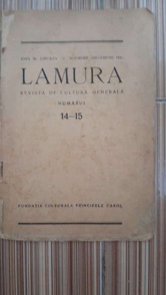 Revista Lamura nr. 14-14/1921