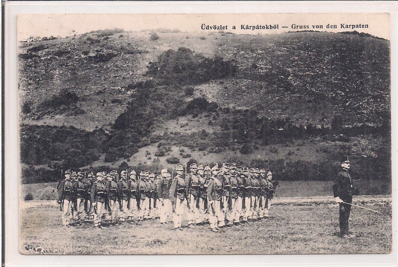 Carte postala circulata in anul 1915 Muntii Carpati