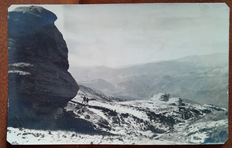 Carte postala, Bucegi Varful Omul, perioada interbelica