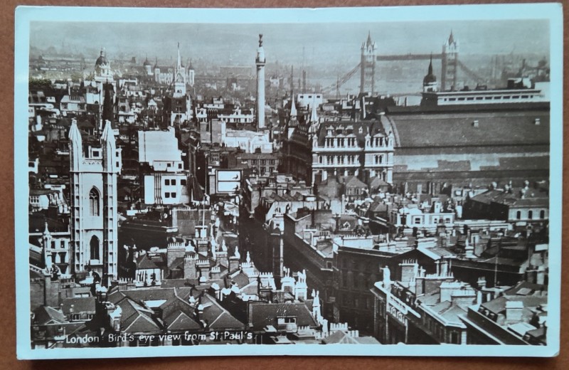 Carte postala, Londra, perioada interbelica