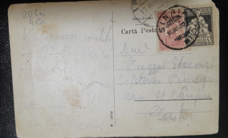 Carte postala, Sinaia, Cuibul Printesei, perioada interbelica