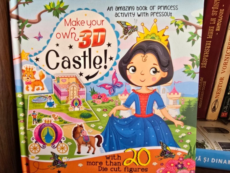 Make your own 3D Castle! An amazing book of Princess activity with pressout (Creeaza-ti propriul castel 3D! O carte uimitoare cu activitati pentru printese, cu materiale imprimate - carte in limba engleza)