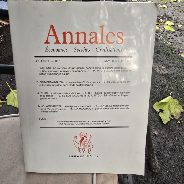 Annales. Economies, Societes, Civilisations 1/1991