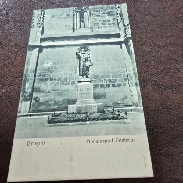 Carte Postala Brasov Monumentul Honteras, 1927