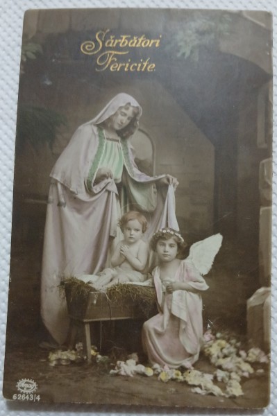 Carte postala, Felicitare de Sarbatori, perioada interbelica