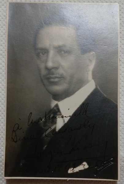 Fotografie cu autograf, Jacques Thibaud (1880–1953), celebrul violonist francez