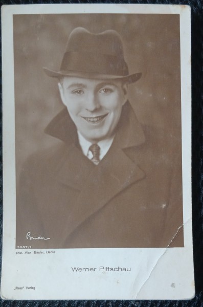 Carte Postala, Werner Pittschau, actor german de film si teatru, 1902-1928
