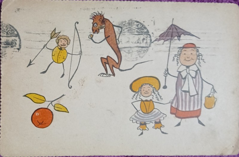 Carte Postala Ruseasca, desen, 1912