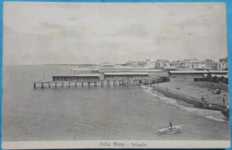 Carte Postala, Ostia Mare, Spiaggla, perioada interbelica