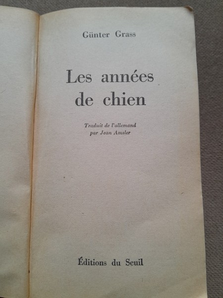 Les Annees De Chien / Grass Gunter  (carte in limba franceza)